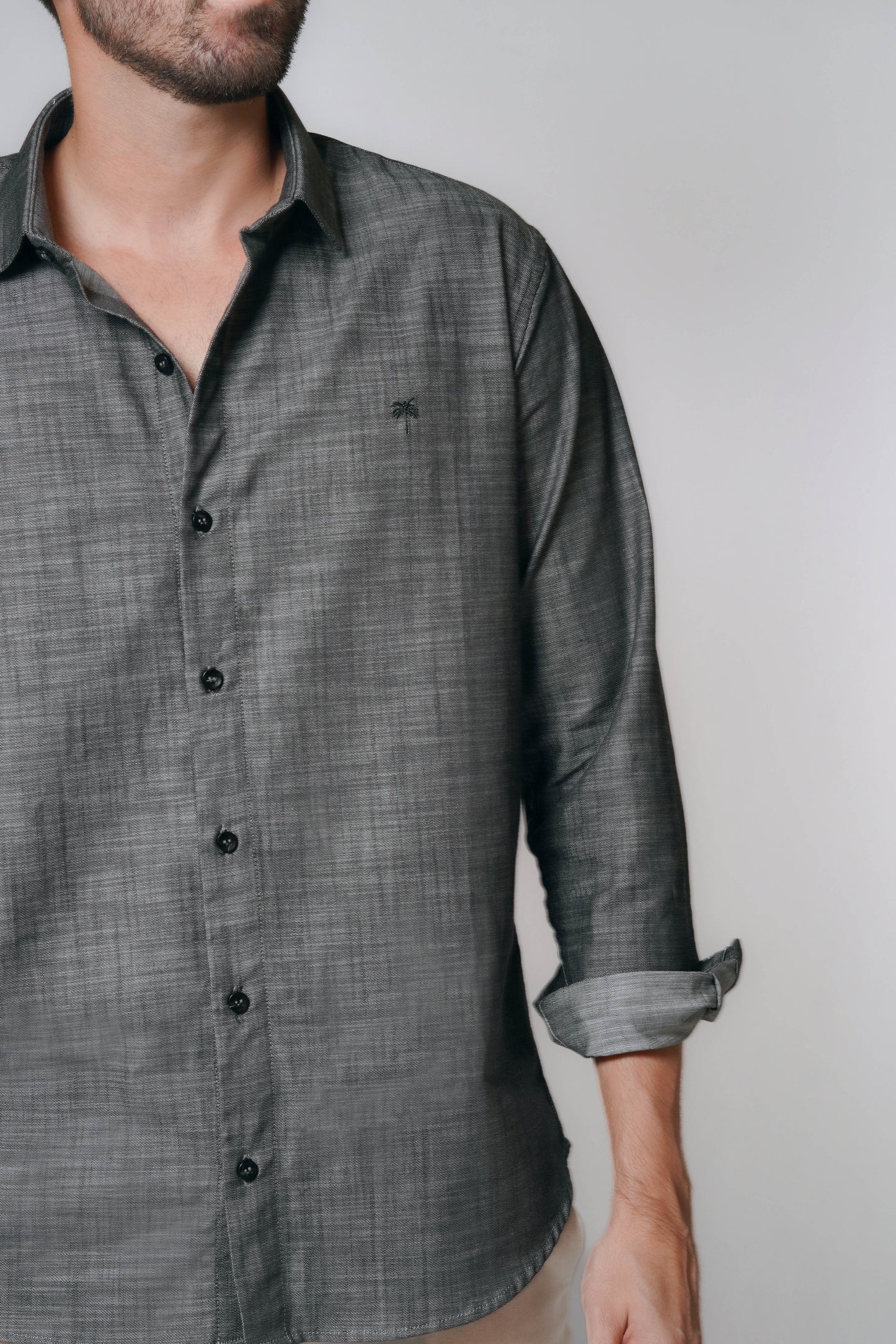 Camisa Lino Maurizio (Modern Gray)