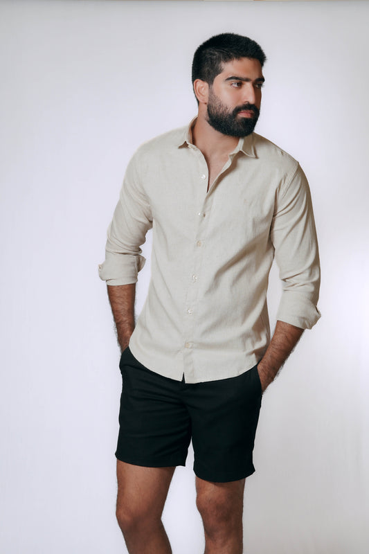 Camisa Lino Maurizio (Avena)